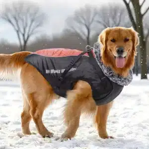 Zimní bunda pro psy s postrojem – teplá zimní bunda pro střední a velké psy