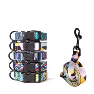 Alternative view of 2ks sada obojku a vodítka pro psy – nastavitelný nylonový set